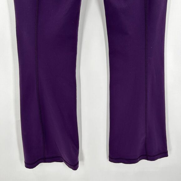LULULEMON Purple Mid Rise Flare Workout Athletic Leggings Groove Pants Size 6 - Picture 10 of 12